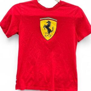 Red stichd Womens Official Ferrari t-shirt XS